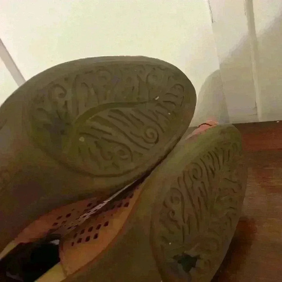 Earth Women's Sz 11 Nubuck Leather Keri Dusty Rose Peep Toe Perforated... - Picture 4 of 6